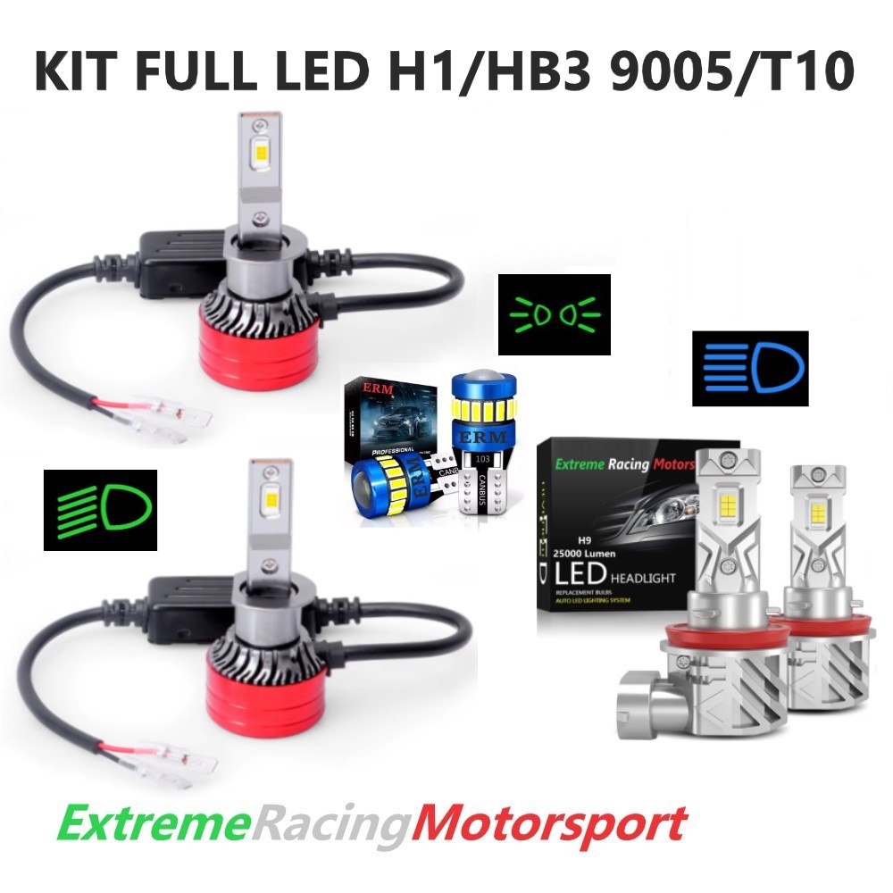 Xtreme Racing Kit Illuminazione LED T10/H1/HB3 9005 lampade 6000K