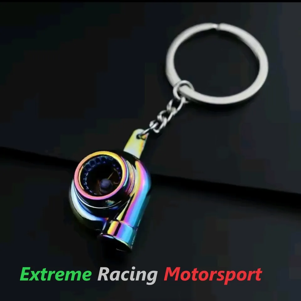 Xtreme Racing Decorazioni Auto e Adesivi Portachiavi in metallo Turbina Multicolor