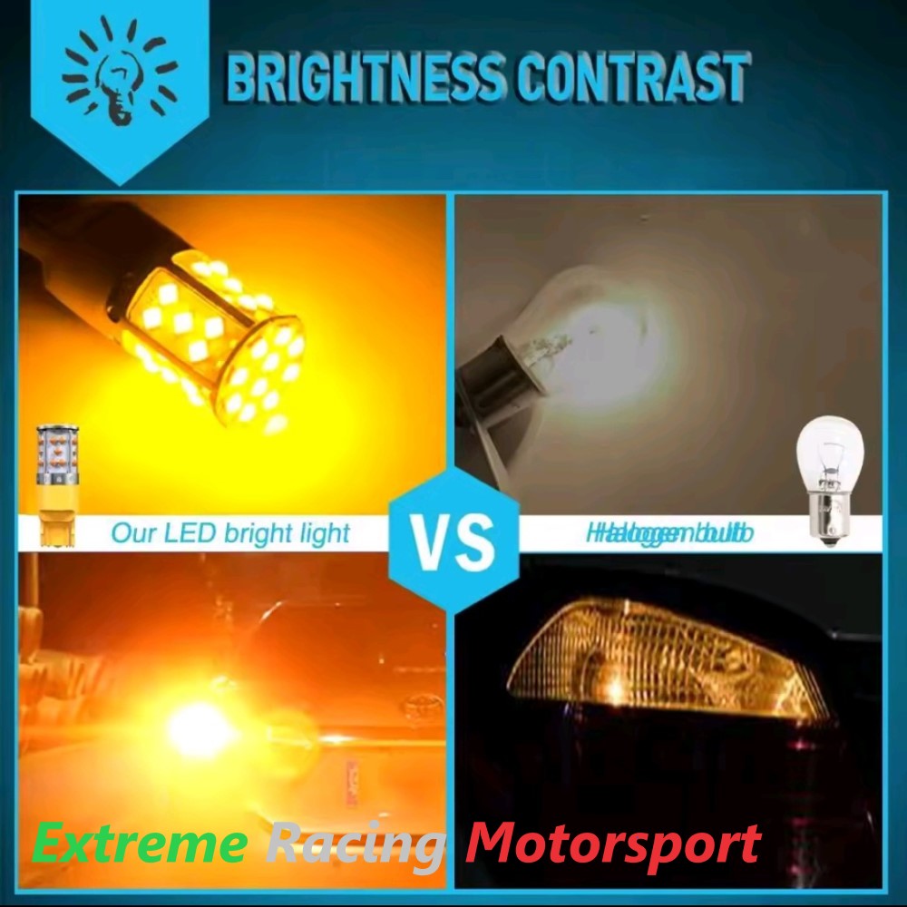 Xtreme Racing Lampadine LED BAU15S PY21W 35 LED arancioni 2 pezzi