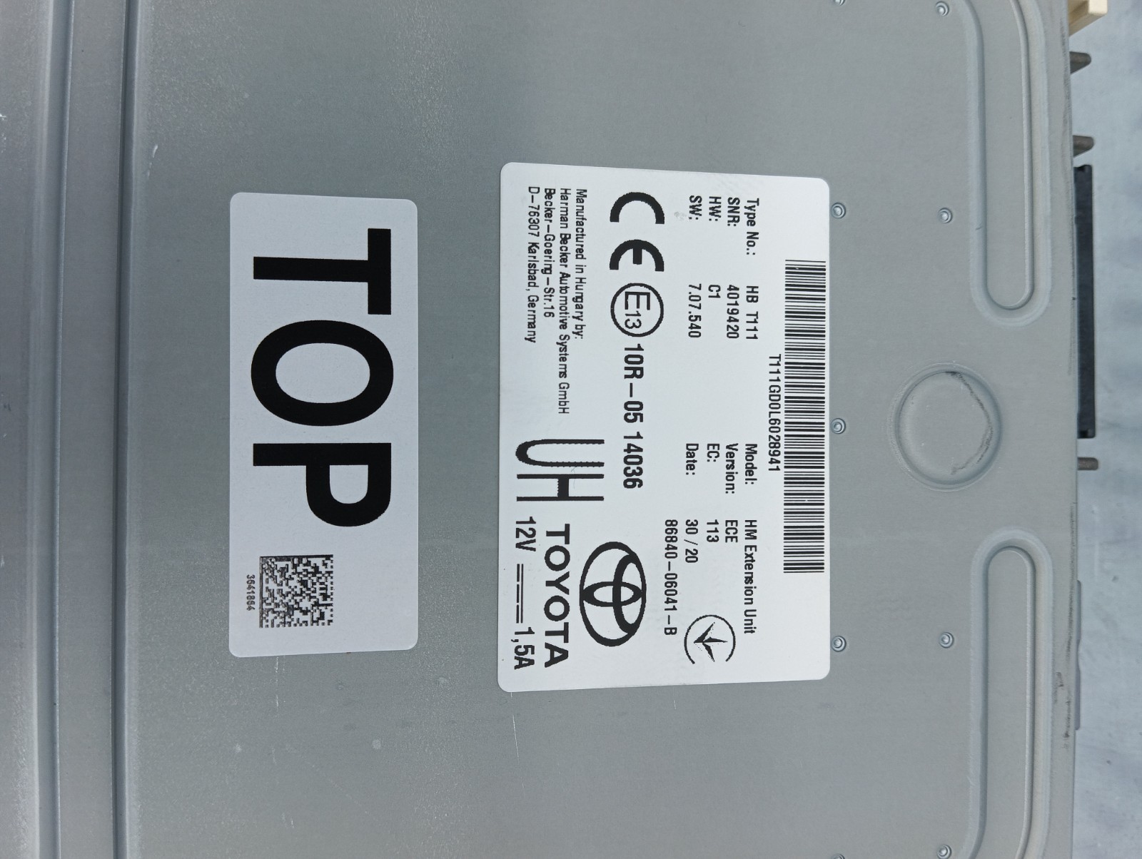 Toyota sistema di navigazione OEM PW650-00044