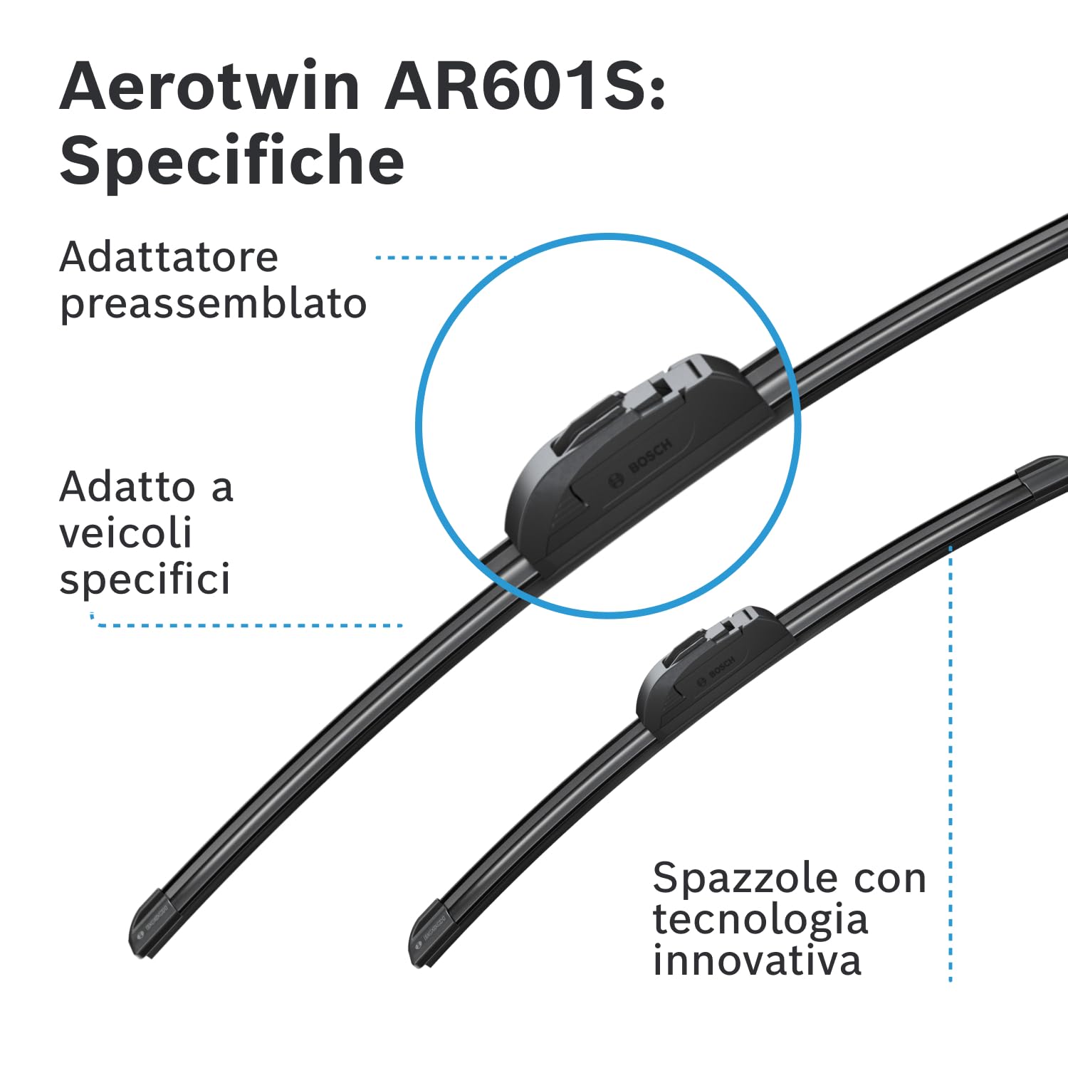 Bosch HCP Spazzole tergicristallo Aerotwin AR601S anteriori 600/400 mm
