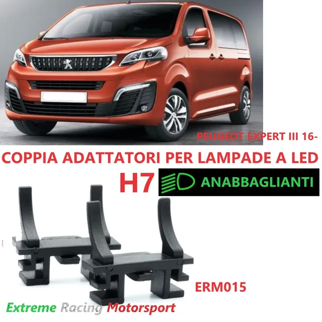 Xtreme Racing Accessori Illuminazione LED adattatori ERM015 Peugeot Expert III 16- H7 coppia