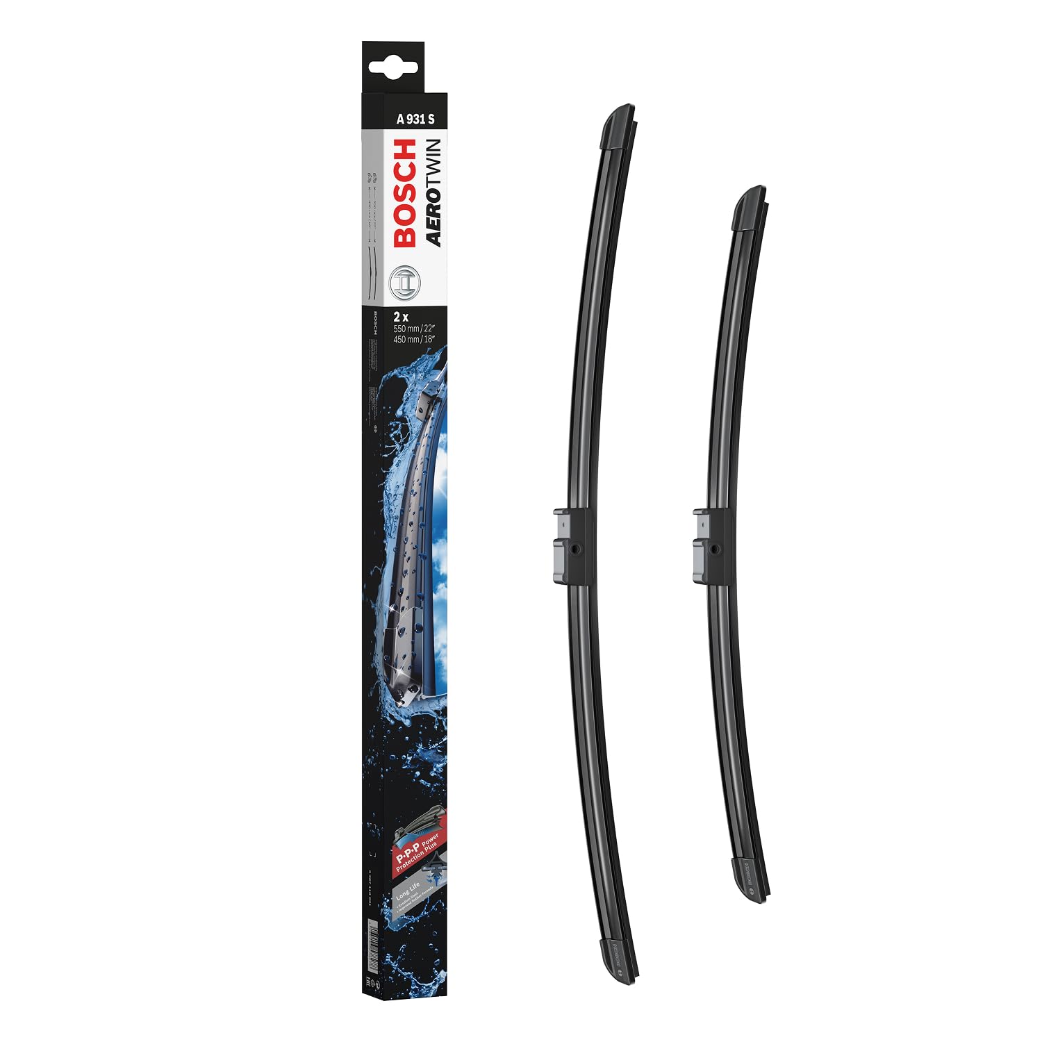 Bosch Aerotwin A931S tergicristalli 550/450 mm, set 2 flat blade