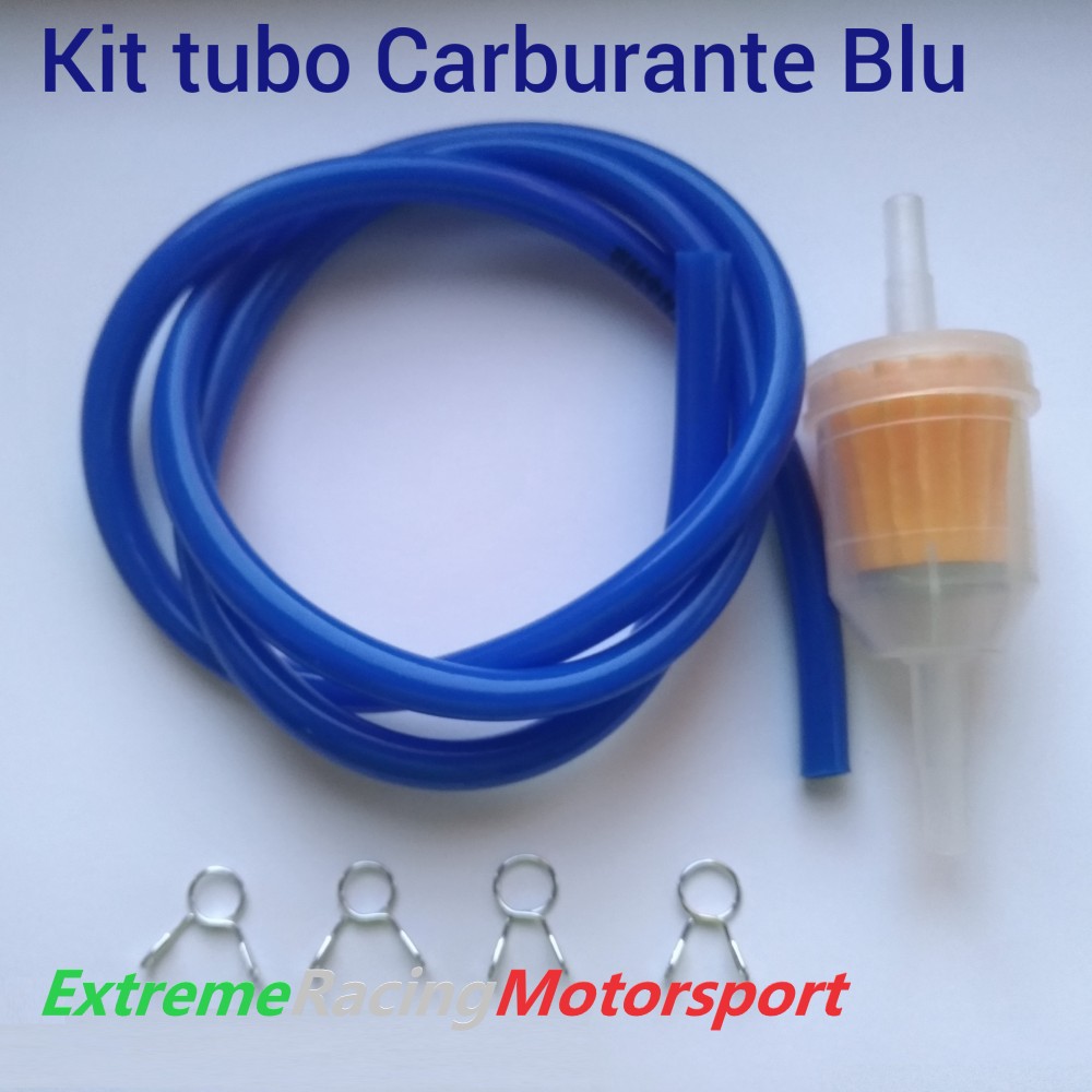 Xtreme Racing Impianto Carburante tubo benzina siliconico 5×7 mm blu 1 m con filtro