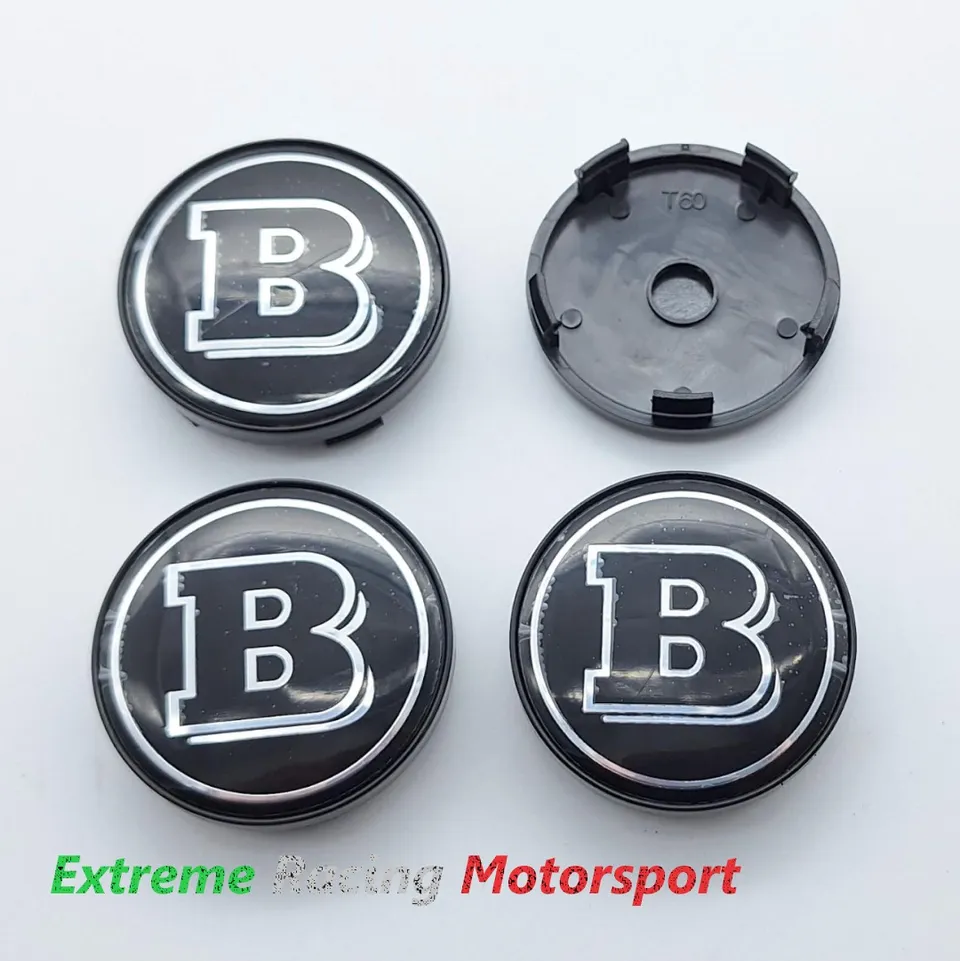 Xtreme Racing Decorazioni Auto e Adesivi tappi ruota Black/Crome 60 mm 4 pezzi