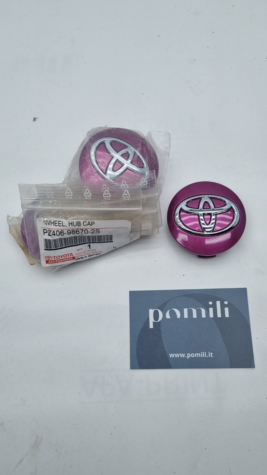 Pomili Altro auto Toyota tappi coprimozzo viola PZ406-98670-2S set 4