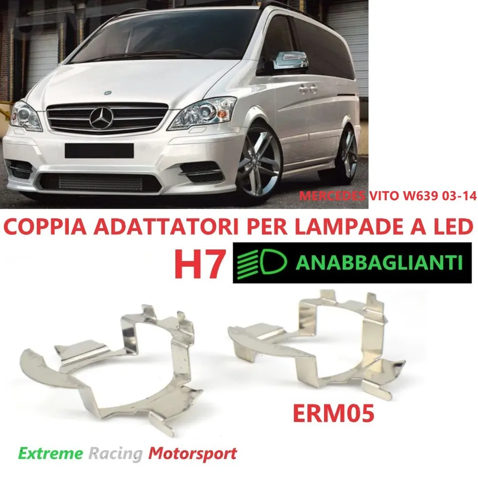 Xtreme Racing Accessori per Illuminazione LED ERM005 Mercedes Vito W639 03-14 adattatori H7 coppia