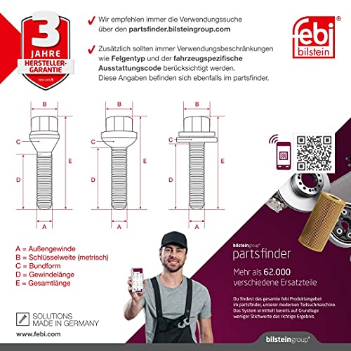 Bilstein Fissaggio ruote FEBI FE32442 Febi dado ruota qualità OE