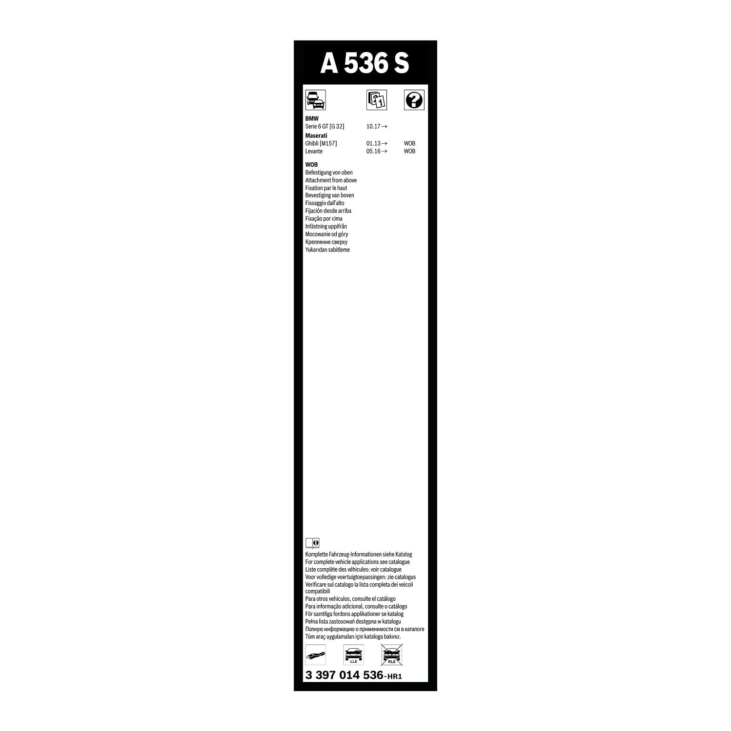 Bosch Aerotwin A536S spazzole tergicristallo 650/450 mm