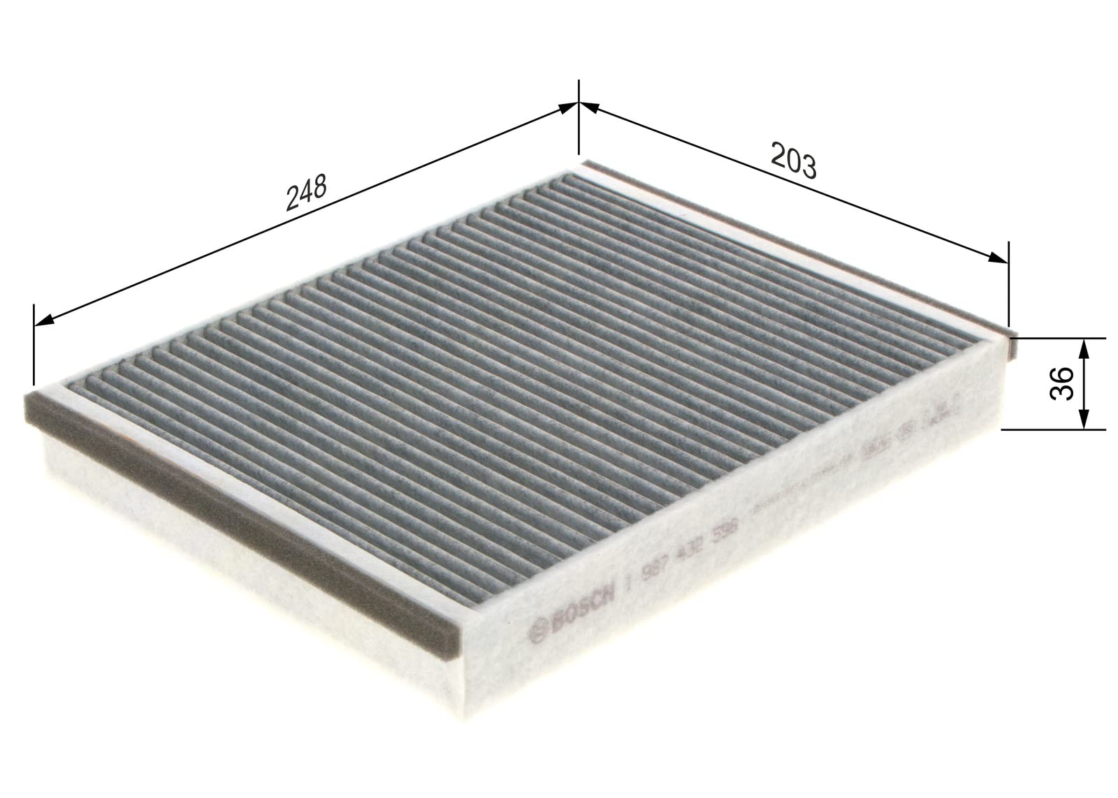 Bosch HCP Filtri 1987432598 filtro abitacolo carboni attivi antiodore