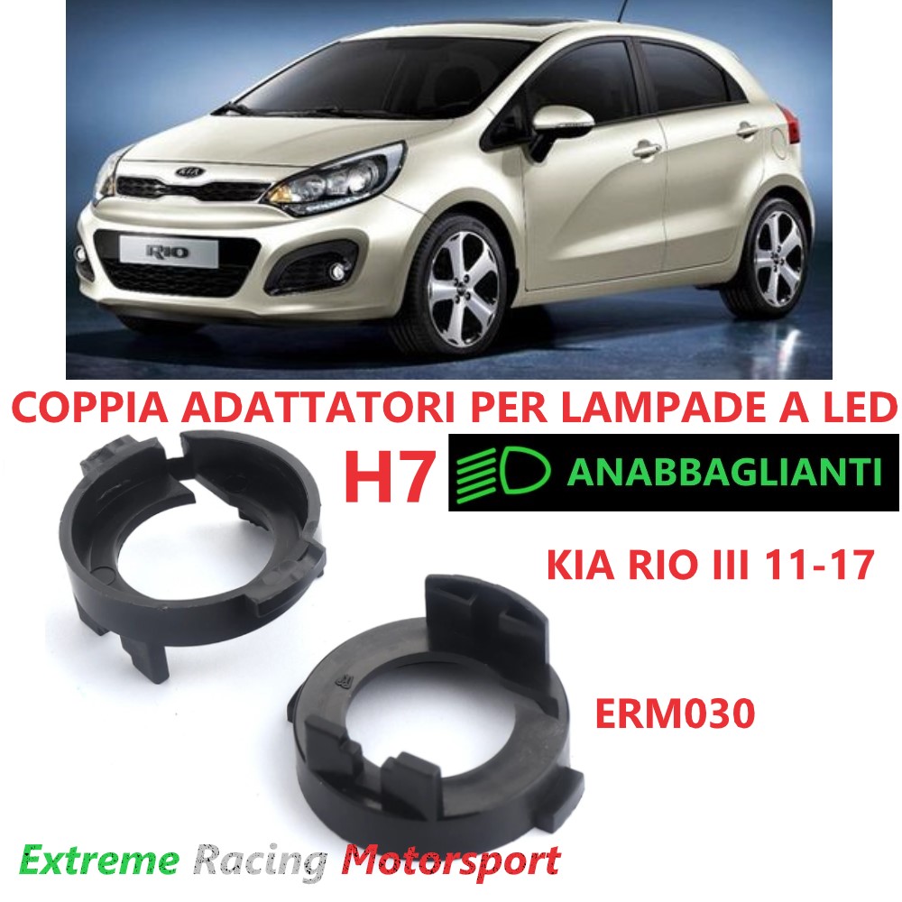 Xtreme Racing Accessori per Illuminazione LED ERM030 Kia Rio III 11-17 adattatori H7 coppia