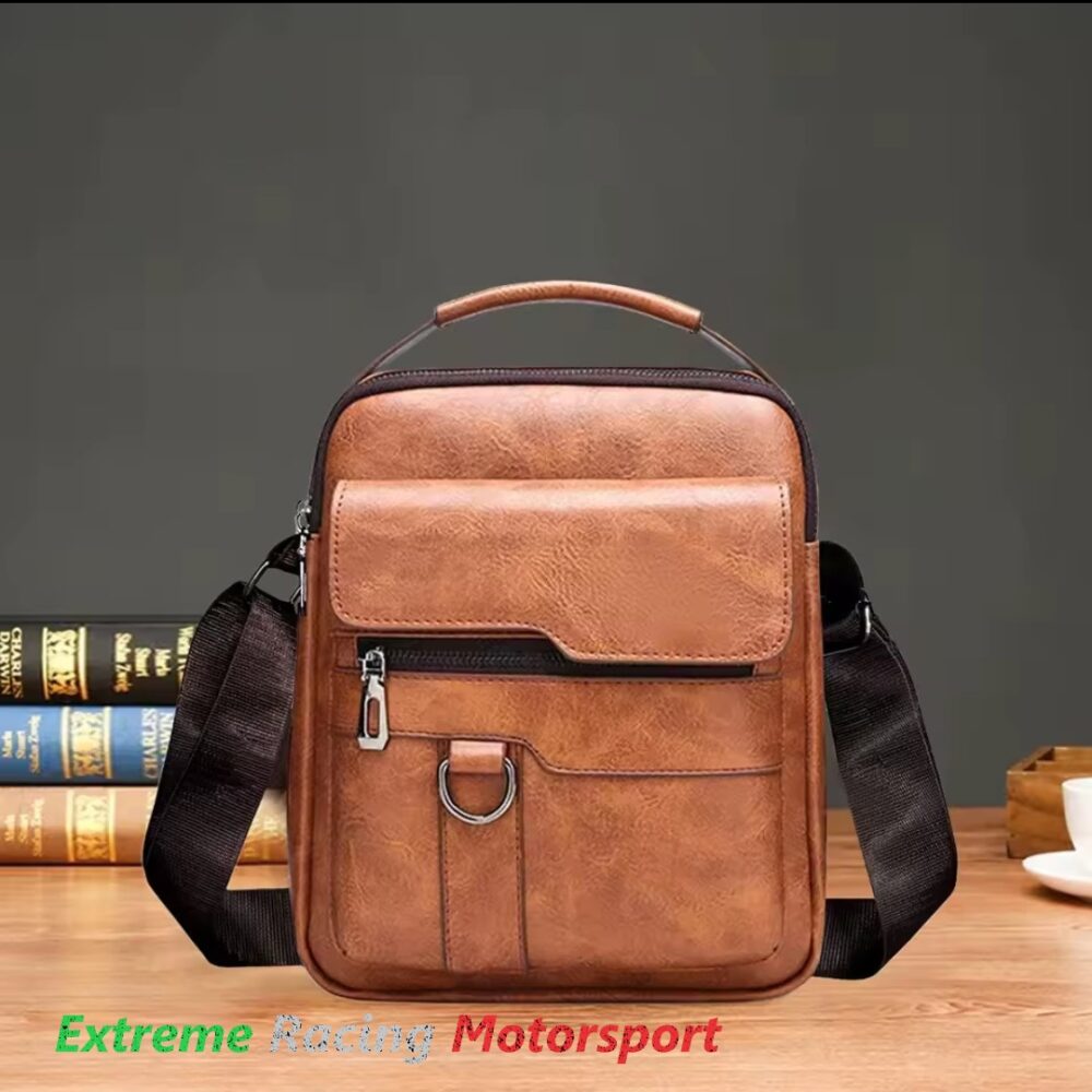Xtreme Racing Portafogli e Articoli in Ecopelle borsello uomo marrone 26 cm capiente