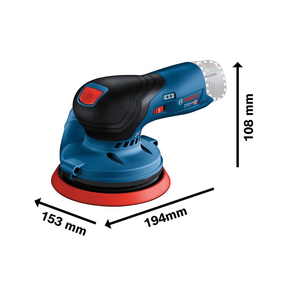 Bosch Professional GEX 12V-125 levigatrice rotoorbitale senza batteria
