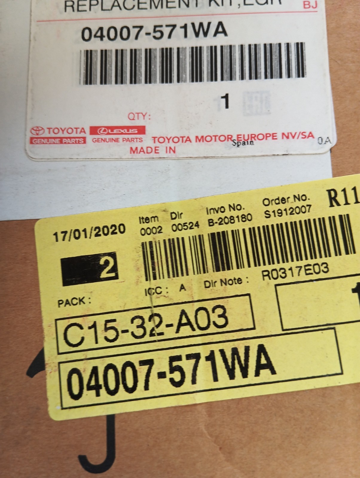 Pomili Alimentazione e scarico Kit sostituzione valvola EGR Toyota 04007-571WA usato