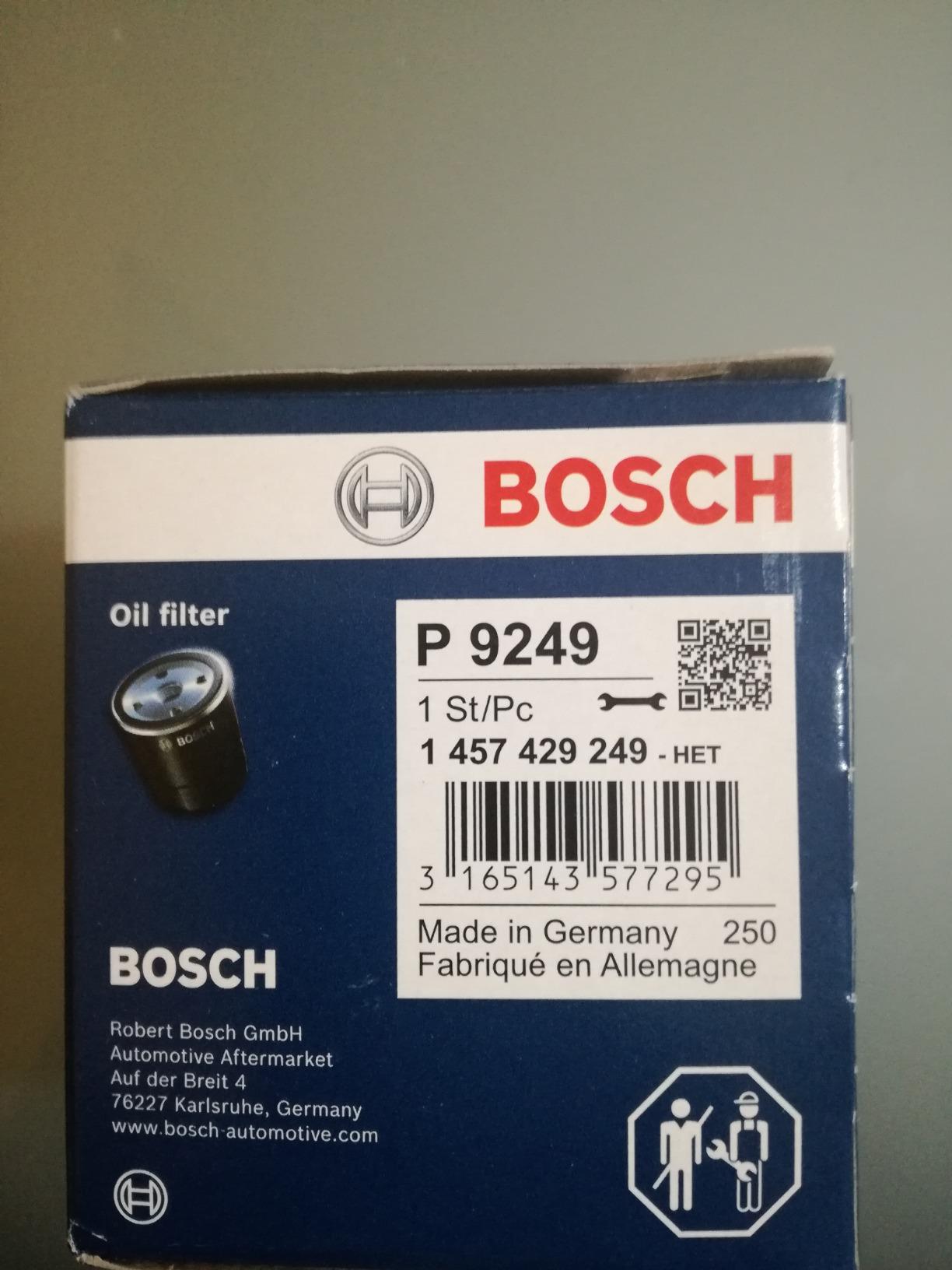 Bosch 1457429249 filtro olio motore elemento filtrante