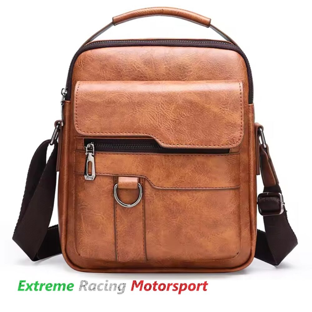 Xtreme Racing Portafogli e Articoli in Ecopelle borsello uomo marrone 26 cm capiente