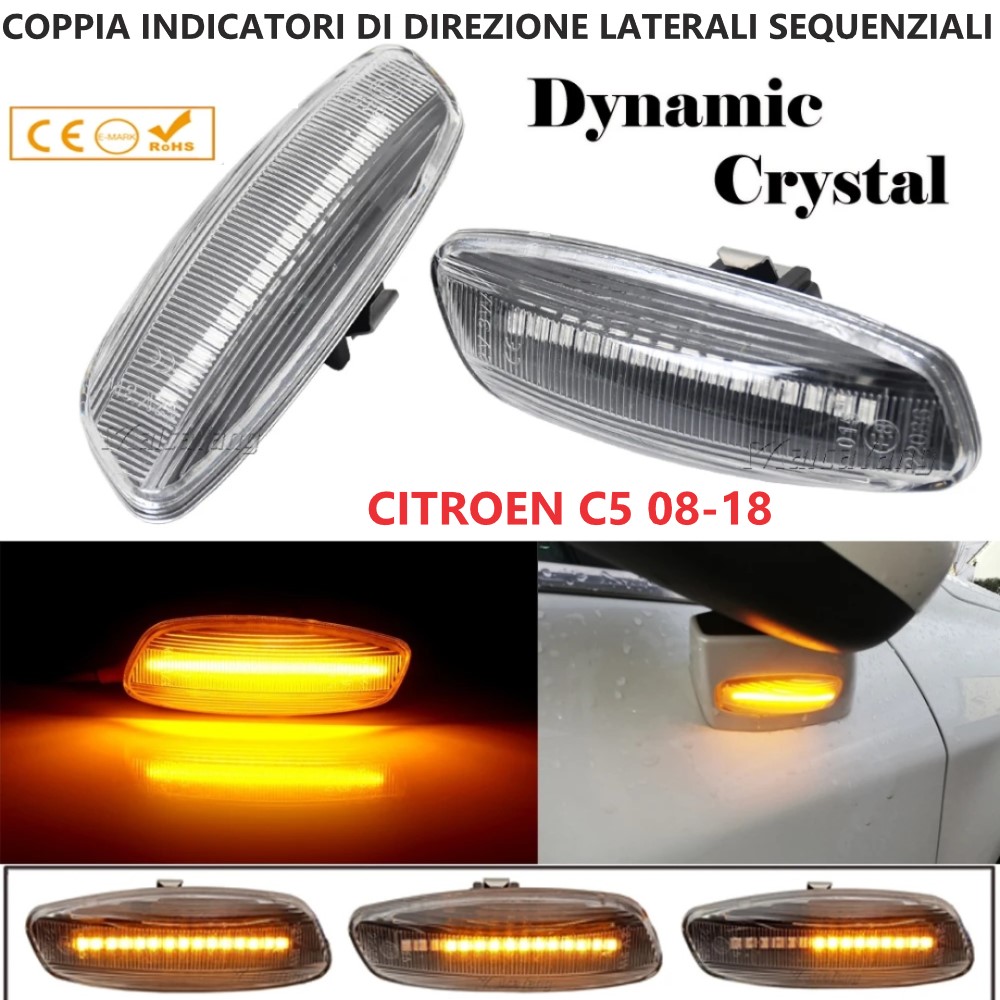 Xtreme Racing Indicatori di Direzione LED Citroen C5 II 08-18 dinamici fumè IP68