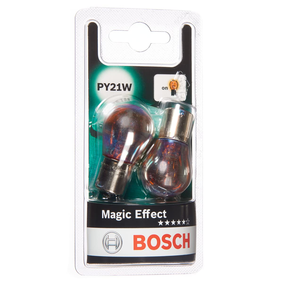 Bosch Lampadine e illuminazione PY21W Pure Light alogene ambra 2 pezzi
