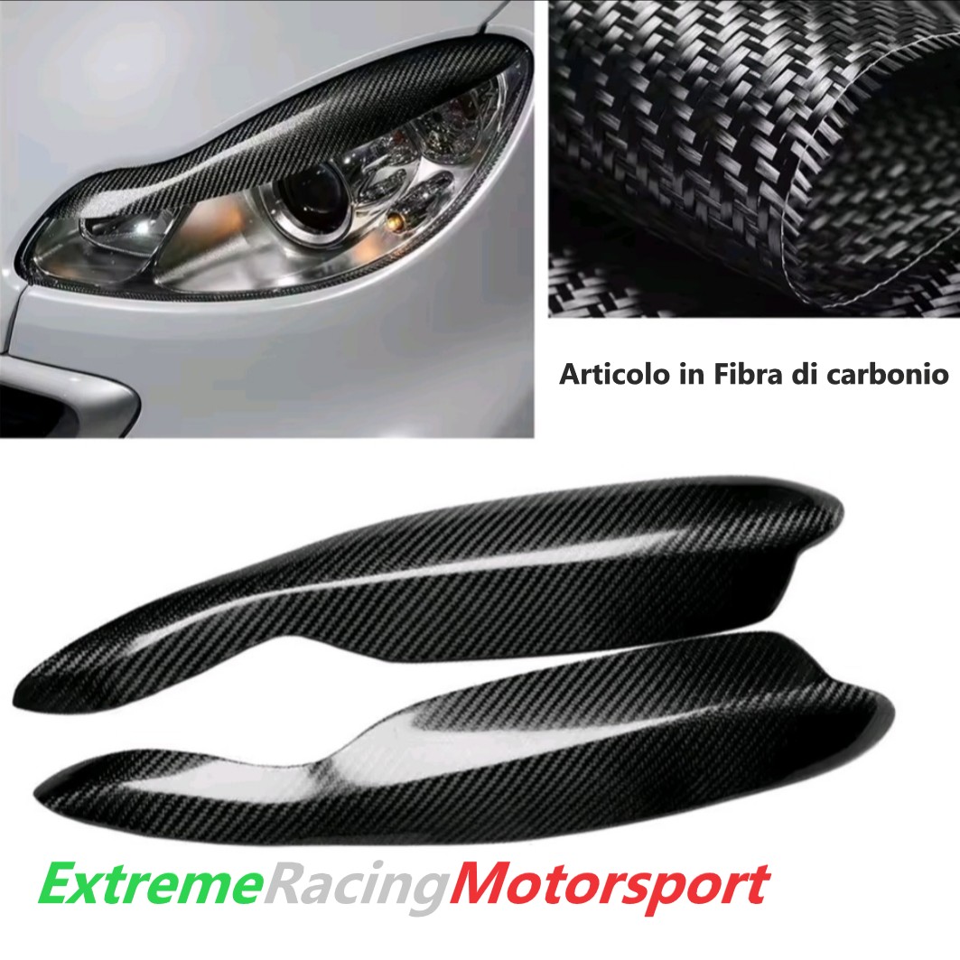 Xtreme Racing Decorazioni Auto e Adesivi Palpebre Fari Smart Fortwo 451 carbonio lucido