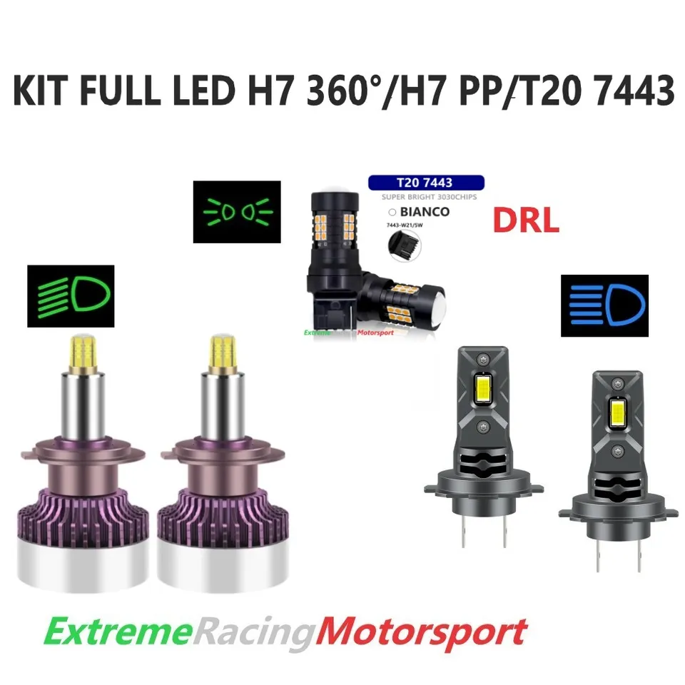 Xtreme Racing Kit Illuminazione LED T20 7443 21/5W H7 360° 25 Klm 6000K