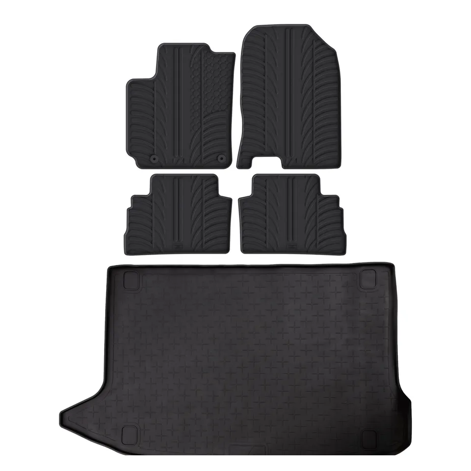 Travall Bundles Hyundai Kona Rubber Boot Liner and Rubber Car Mats Bundle 2017-2023 kit gomma