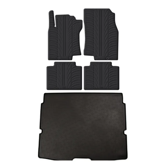 Travall Bundles Nissan X-Trail Rubber Boot Liner and Rubber Car Mats Bundle (2014-2022) gomma