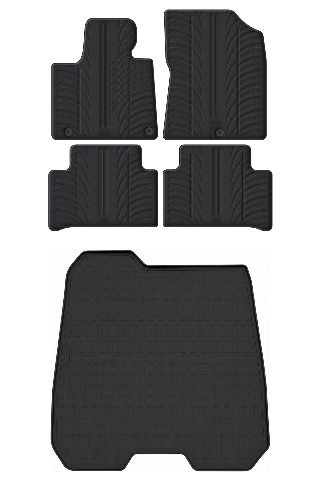 Travall Bundles Kia Sorento set vasca baule e tappetini in gomma 2020- resistente