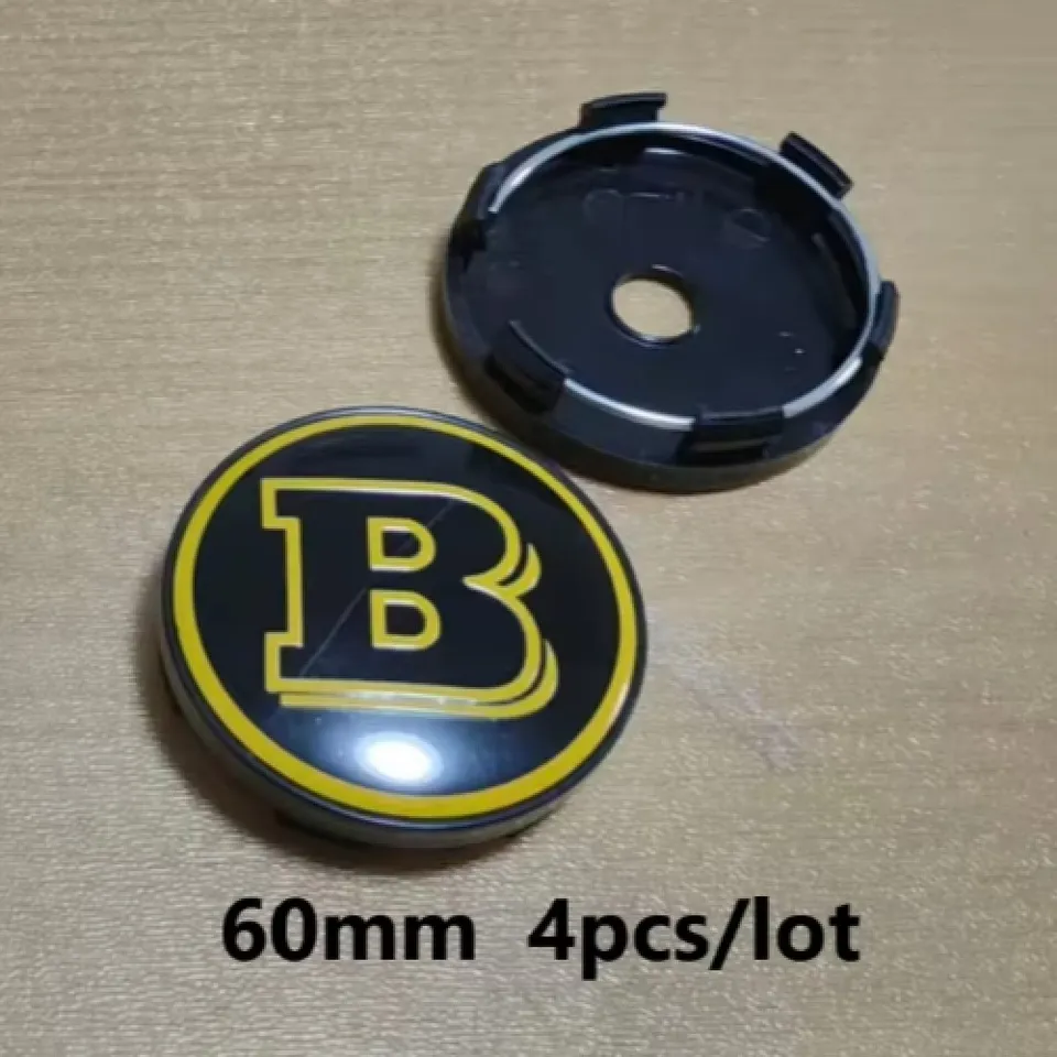 Xtreme Racing tappi ruota Black/Yellow Brabus 60 mm, kit 4