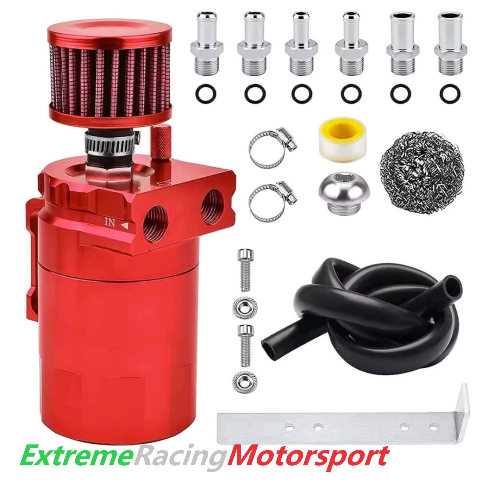 Xtreme Racing Filtri Olio e Carburante Serbatoio Recupero Vapori Olio RVO Red 1 kit