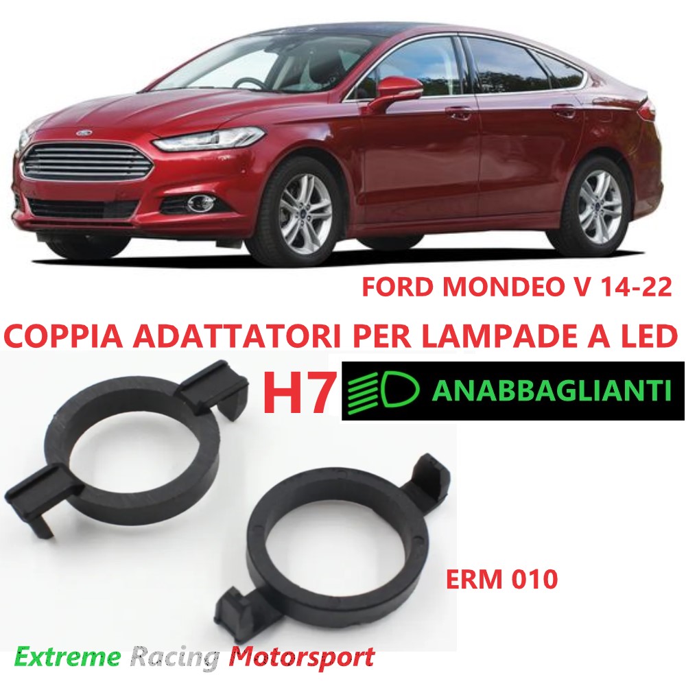 Xtreme Racing Accessori per Illuminazione LED ERM010 adattatori H7 Ford Mondeo V coppia ABS