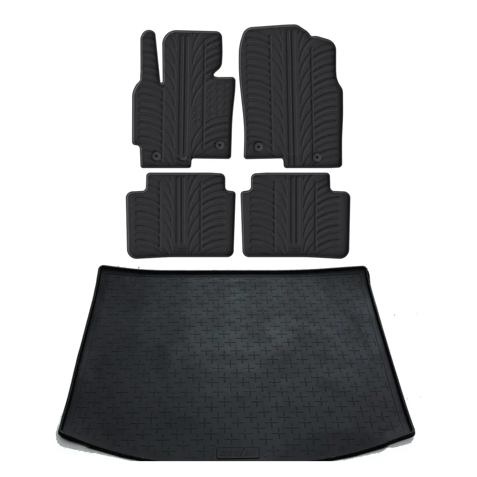 Travall Bundles Mazda CX-5 Rubber Boot Liner and Rubber Car Mats Bundle (2012-2017) gomma