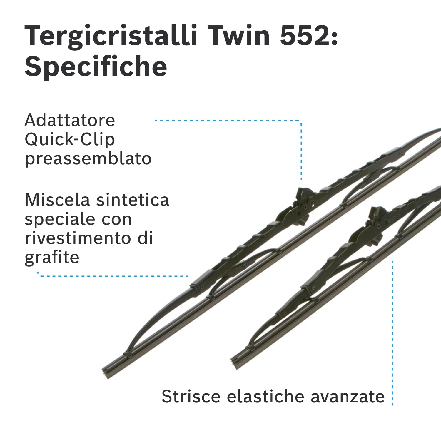 Bosch HCP Spazzole tergicristallo 3397010405 Twin spazzole anteriori 2 pezzi