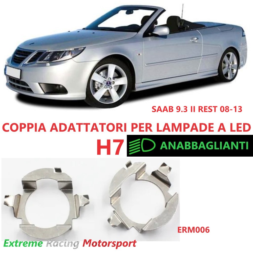 Xtreme Racing Accessori per Illuminazione LED ERM006 adattatori H7 Saab 9.3 II Restyling 08-13