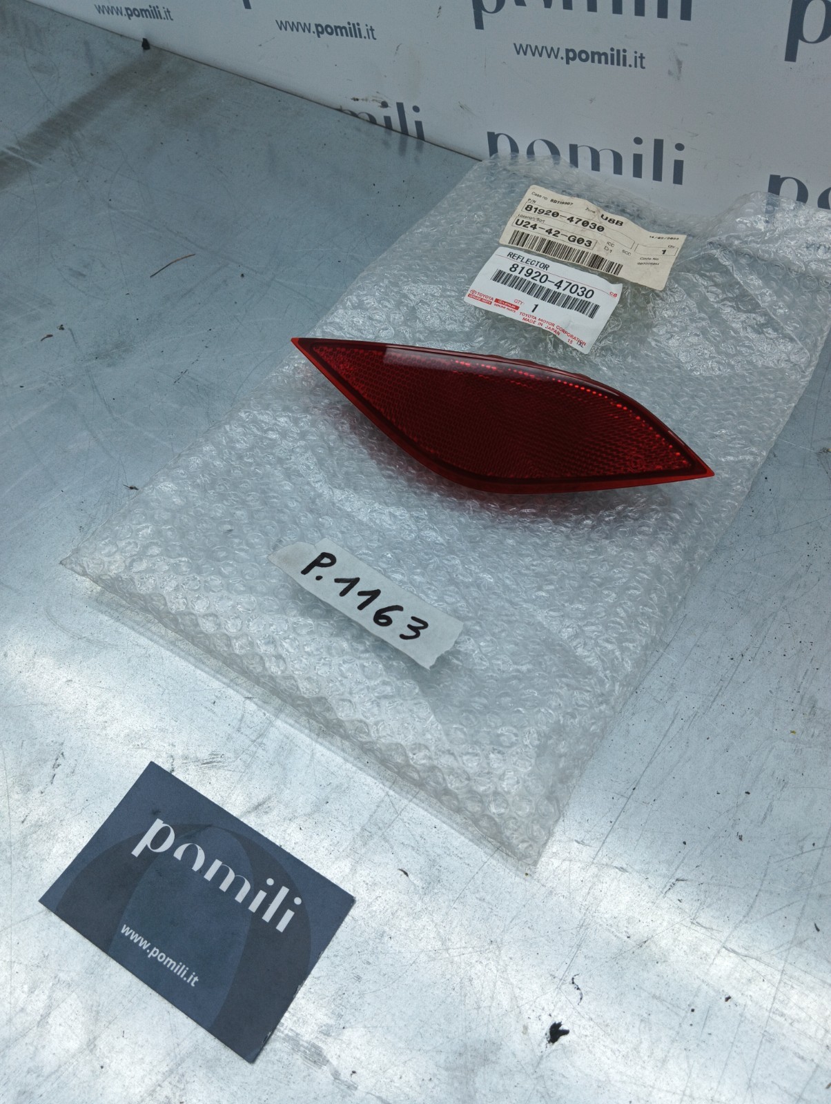 Pomili Fanaleria Toyota Prius riflettore posteriore sinistro nuovo 81920-47030