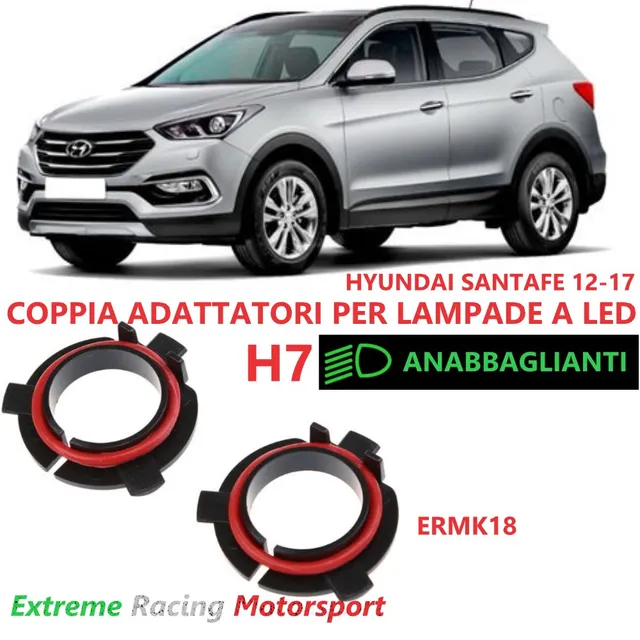Xtreme Racing Accessori per Illuminazione LED ERMK18 Hyundai Santa Fè 12-17 adattatori H7