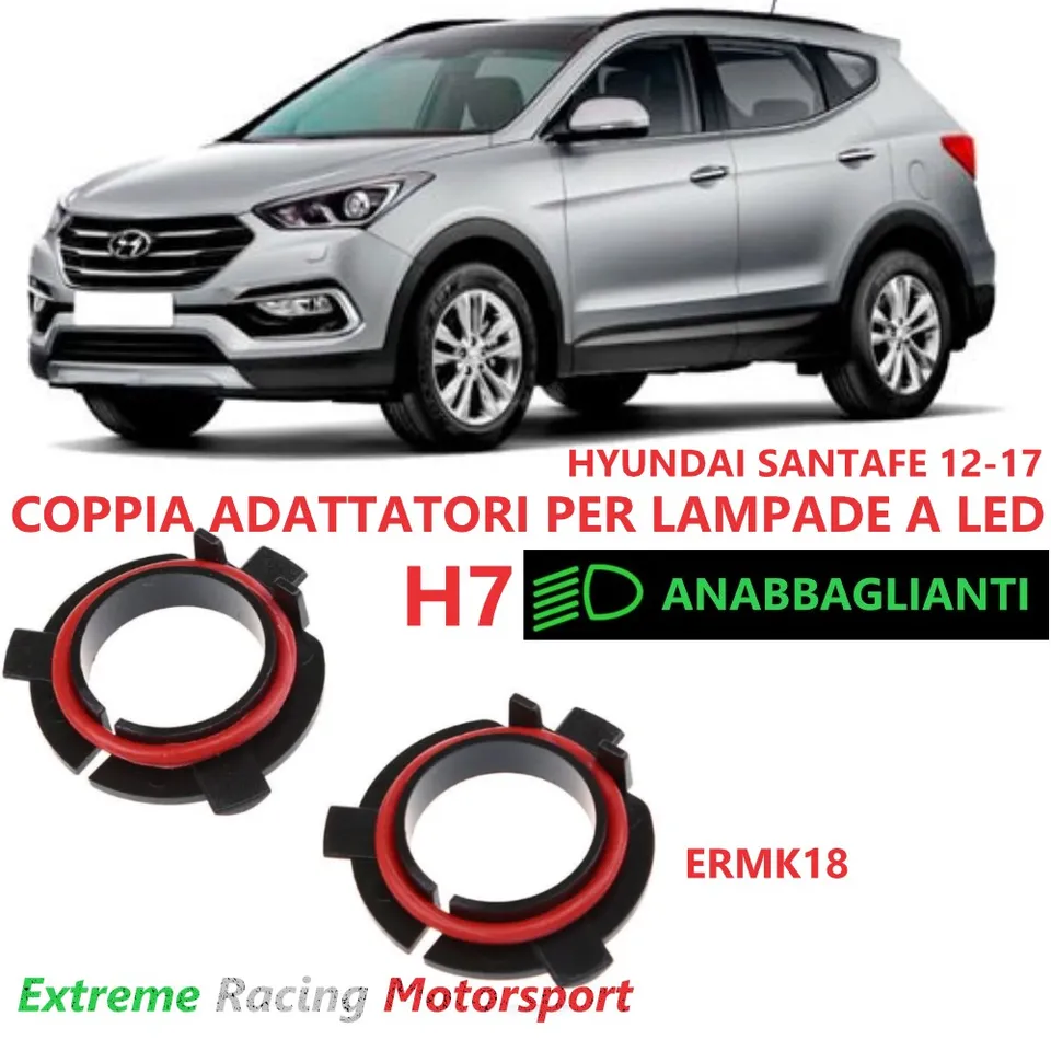 Xtreme Racing Accessori per Illuminazione LED ERMK18 Hyundai Santa Fè 12-17 adattatori H7