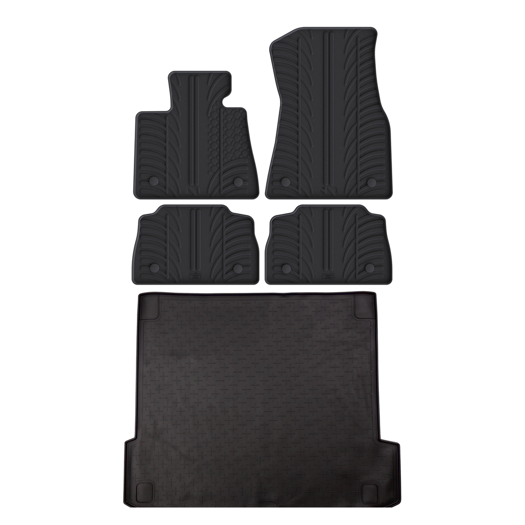 Travall Bundles BMW X6 Rubber Boot Liner and Rubber Car Mats Bundle kit gomma