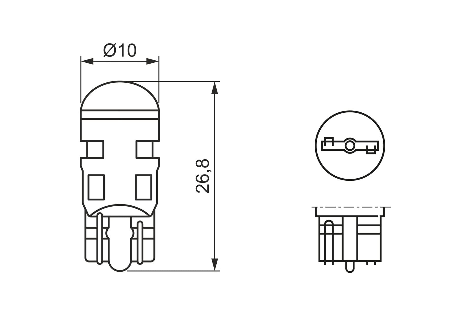 Bosch HCP Lampadine e illuminazione 1987301505 lampadina W5W LED 6000K