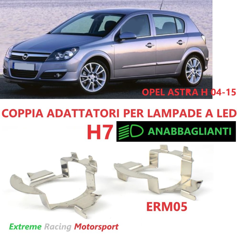 Xtreme Racing ERM005 Opel Astra H 04-15 adattatori H7 LED coppia