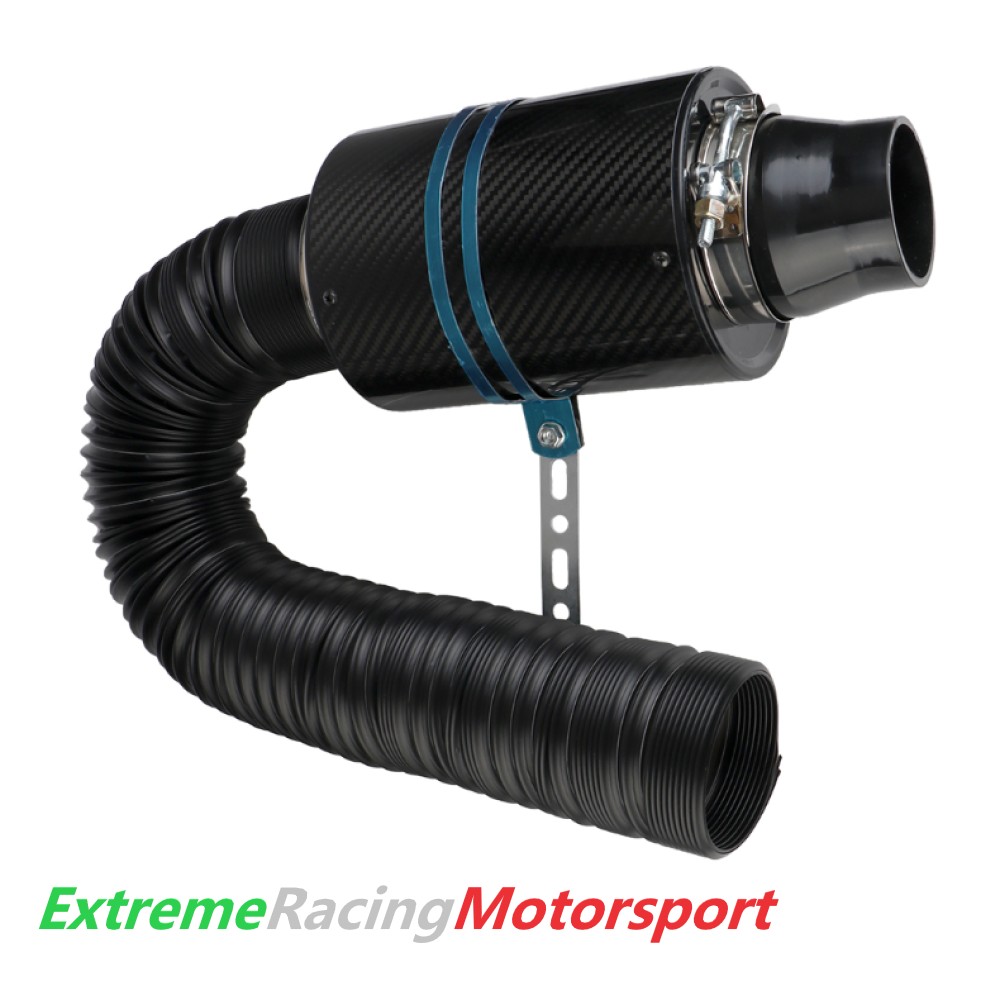 Xtreme Racing Filtri Aria Filtro Aria Aspirazione Diretta in Carbonio ERM Bianco 76 mm lavabile