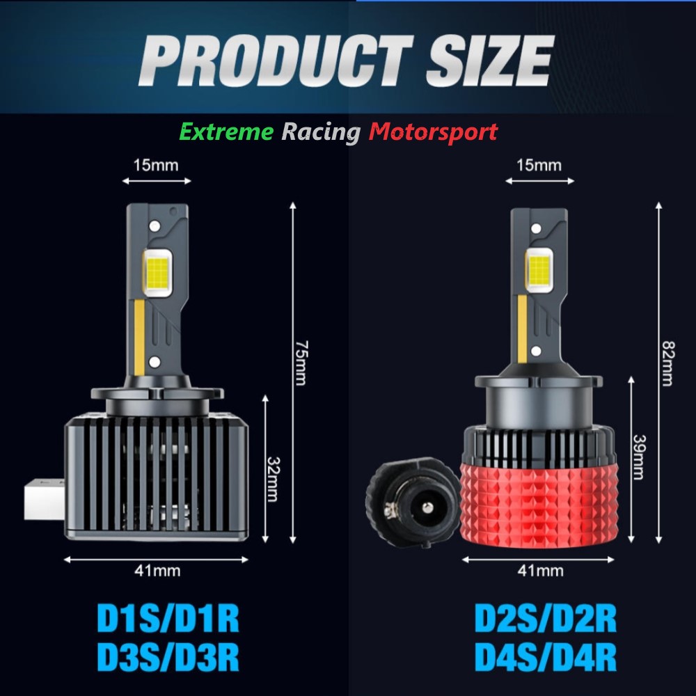 Xtreme Racing Kit Illuminazione LED DSeries R251/R301 lampade LED D1S/D2S/D3S/D4S/D5S/D8S 25K 5070 CPS CANBUS