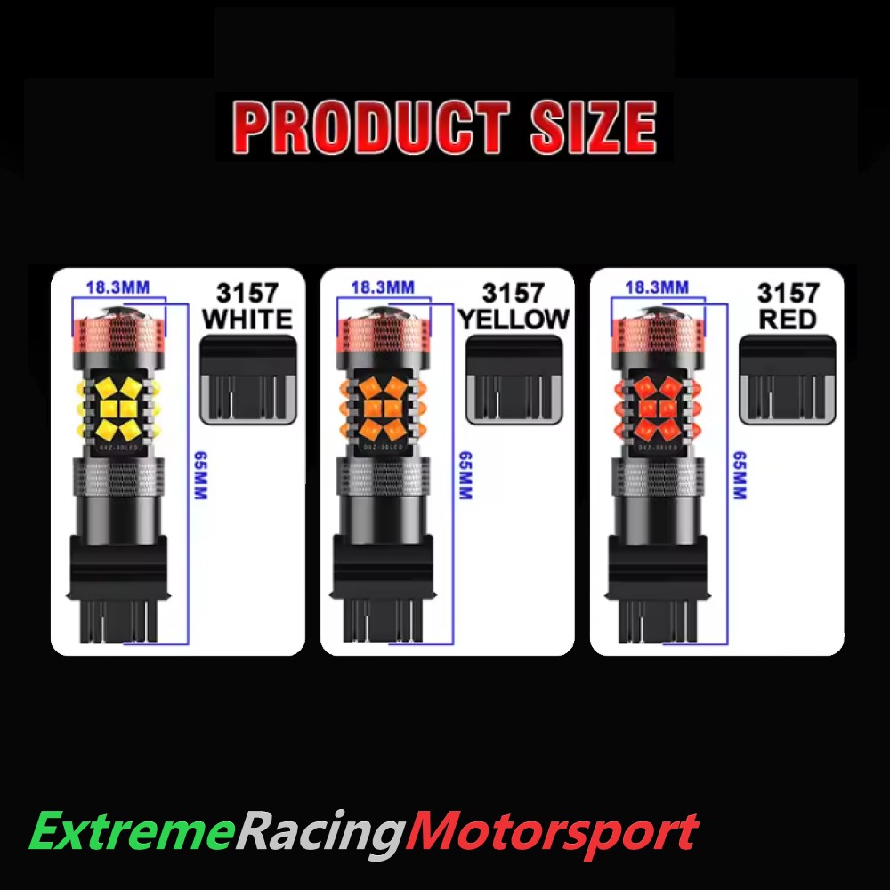 Xtreme Racing Lampadine LED 3157 P27/7W lampadine retromarcia bianche 2 pezzi