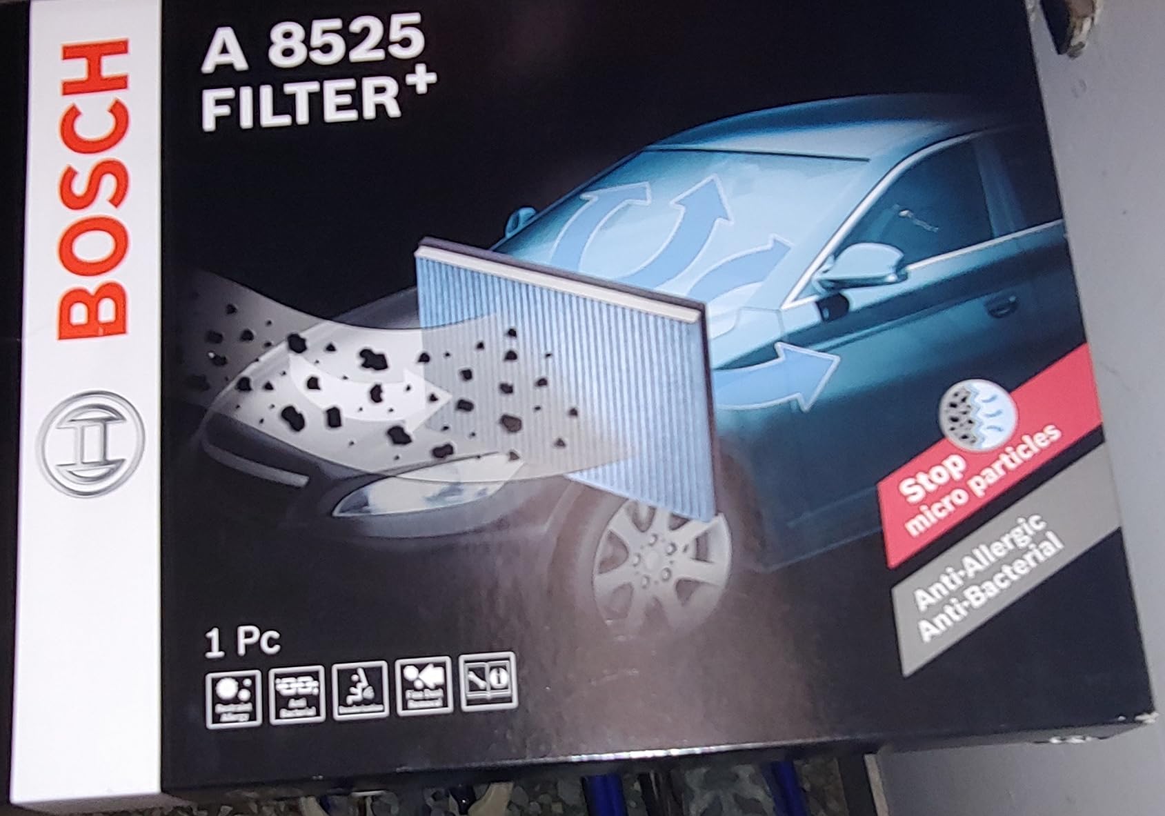 Bosch Filtri 0986628525 filtro abitacolo antibatterico e antiodore
