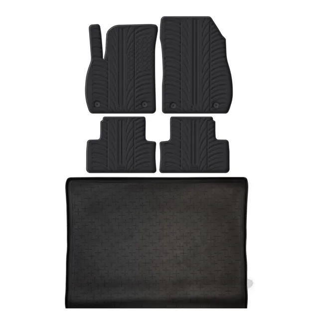 Travall Bundles Vauxhall Zafira Rubber Boot Liner and Rubber Car Mats Bundle (2012-2018) gomma