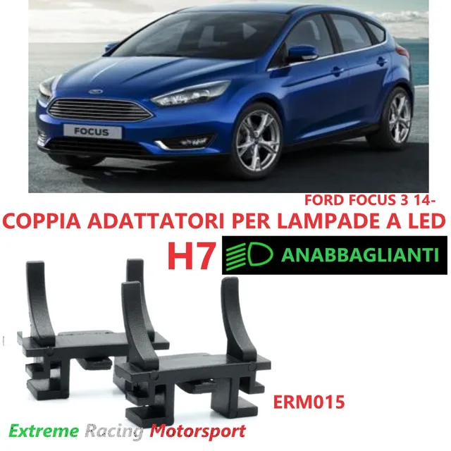 Xtreme Racing Accessori Illuminazione LED ERM015 adattatori H7 Ford Focus III 2014-