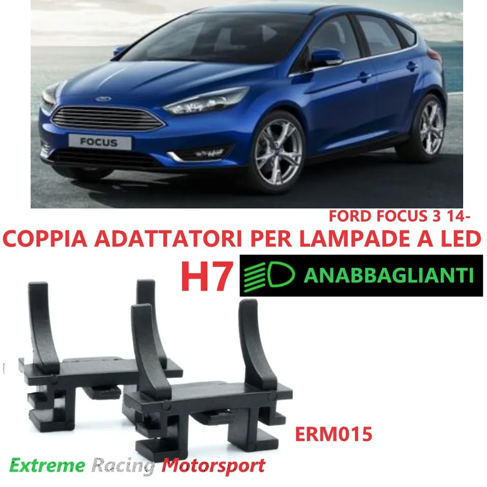 Xtreme Racing Accessori Illuminazione LED ERM015 adattatori H7 Ford Focus III 2014-