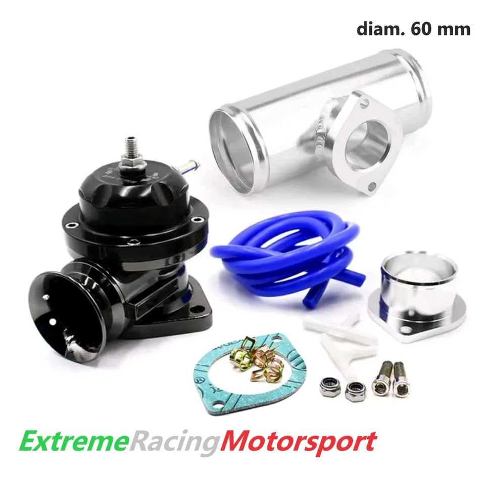 Xtreme Racing ERM RS Black valvola pop off flangia 60 mm nera titanio