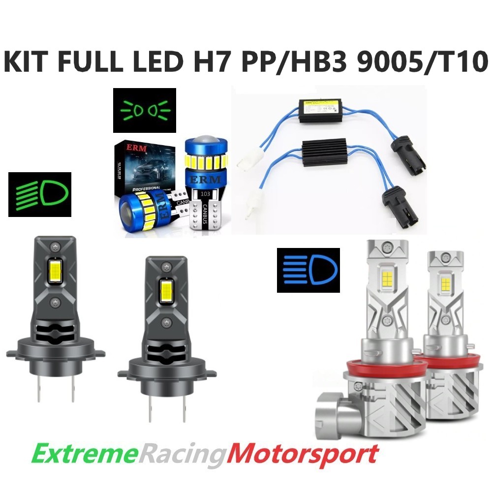 Xtreme Racing Kit Illuminazione LED T10 DEC/H7 PP/HB3 9005 PP kit Full LED 6000K CANBUS
