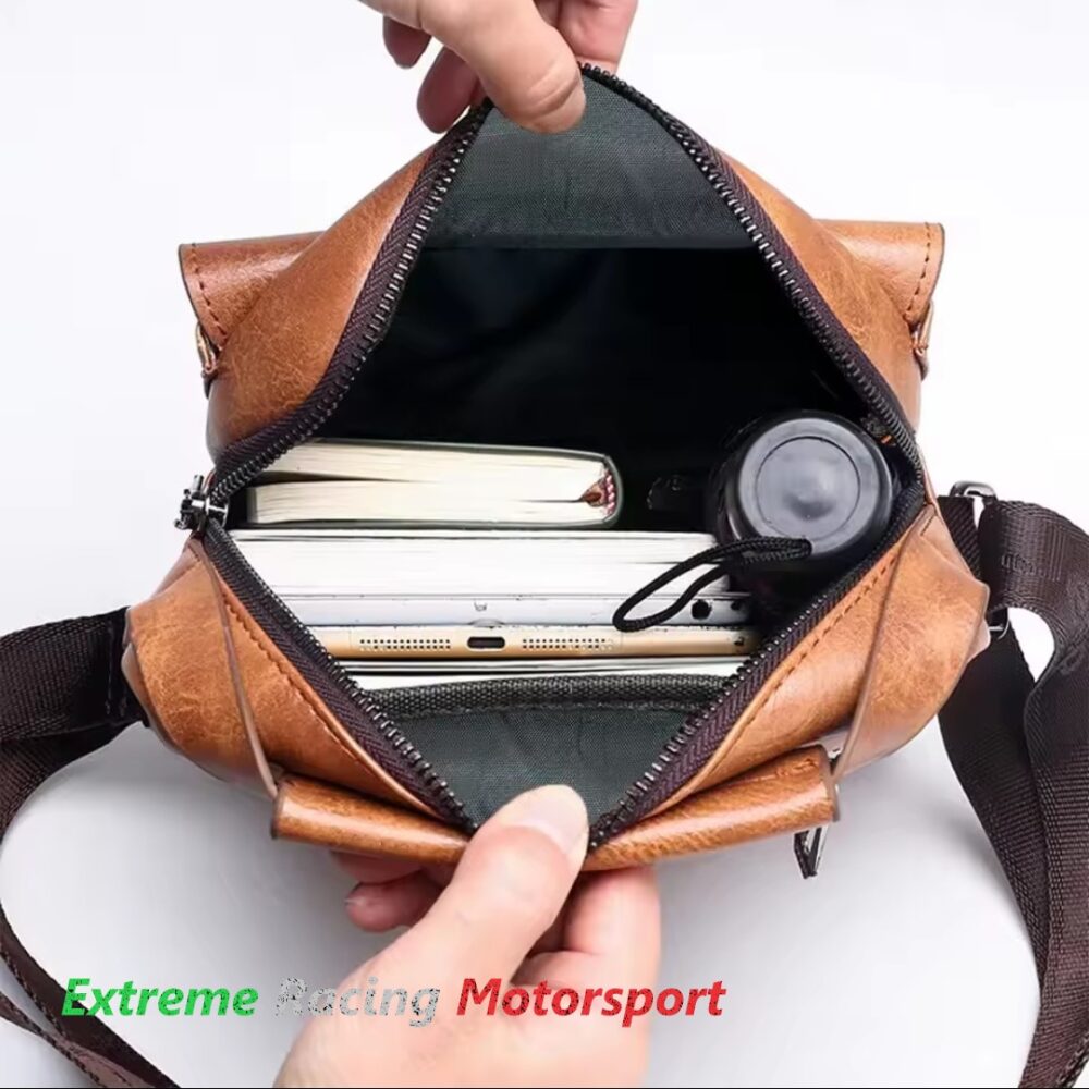 Xtreme Racing Portafogli e Articoli in Ecopelle borsello uomo marrone 26 cm capiente