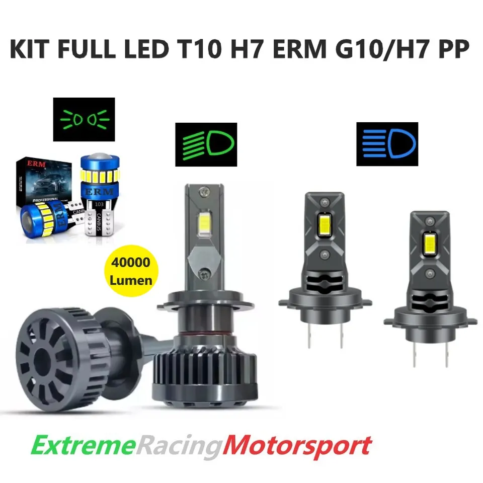 Xtreme Racing Kit Illuminazione LED FULL LED T10/H7 G10/H7 PP kit 12 V 6000 K
